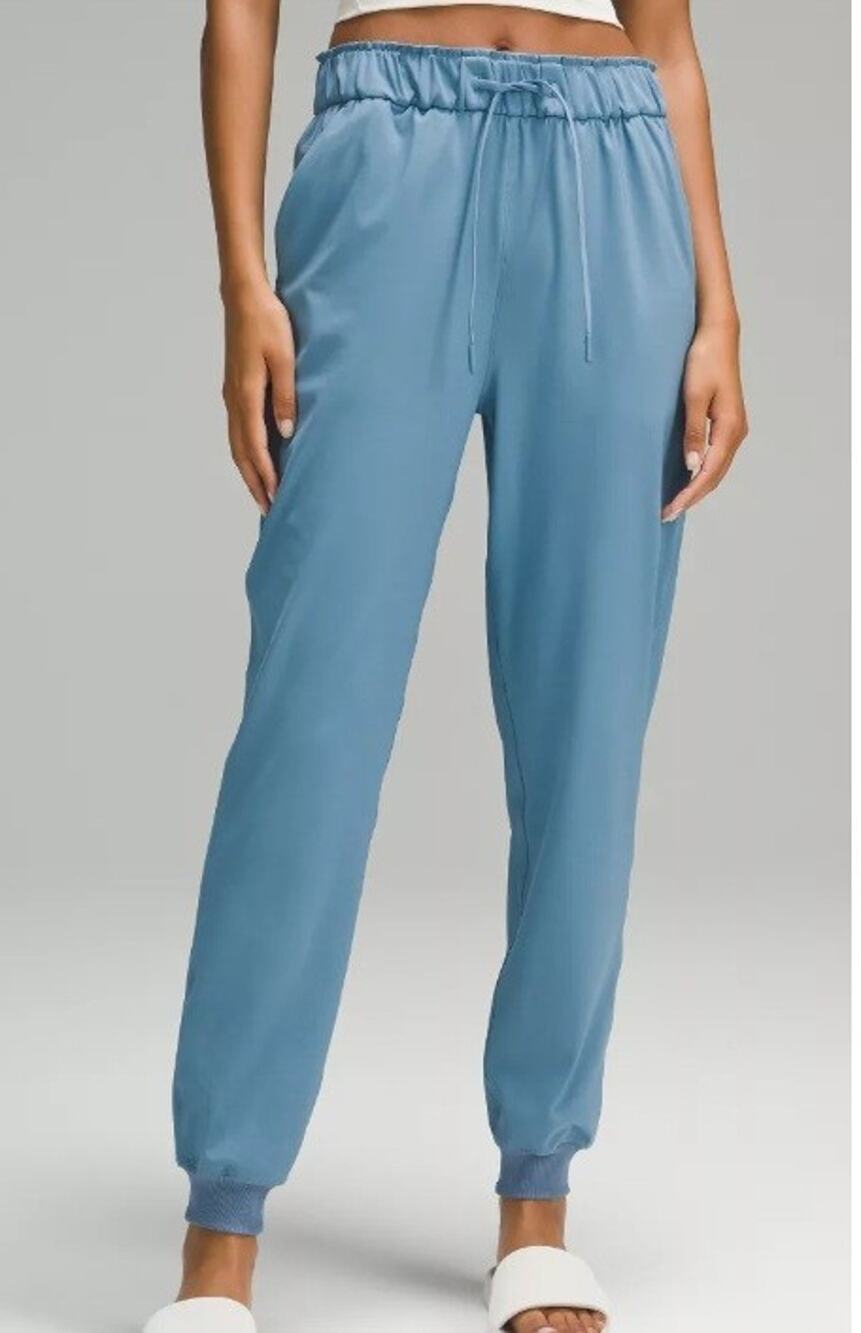 Lululemon Women's Sz 12 Stretch High Rise Jogger Full Length Utility Blue